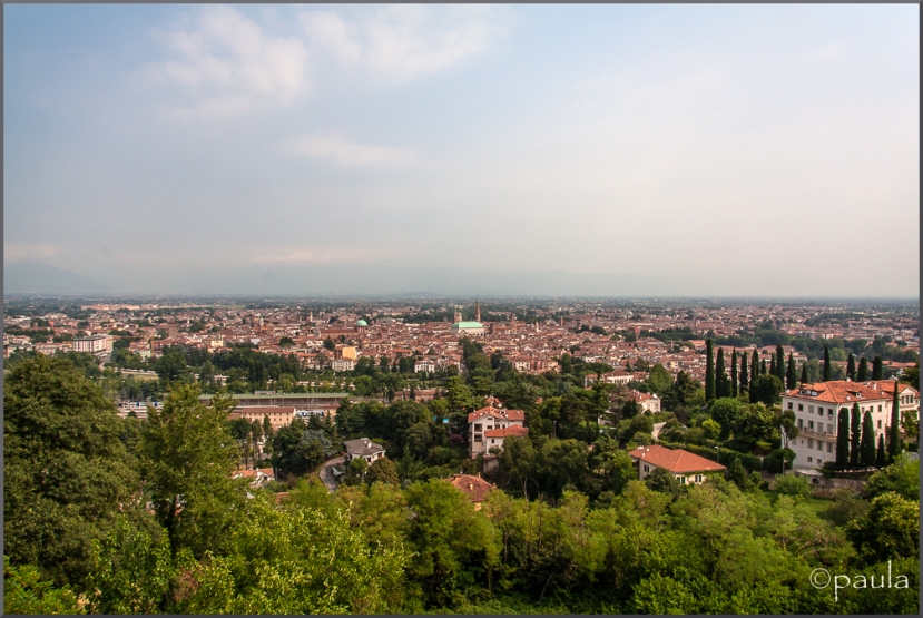 A panoramic view of Vicenza as seen from Monte Berico